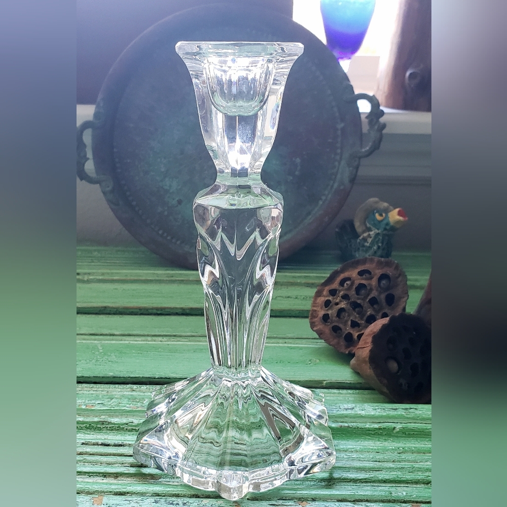 Vintage Heavy Chrystal Candleholder
